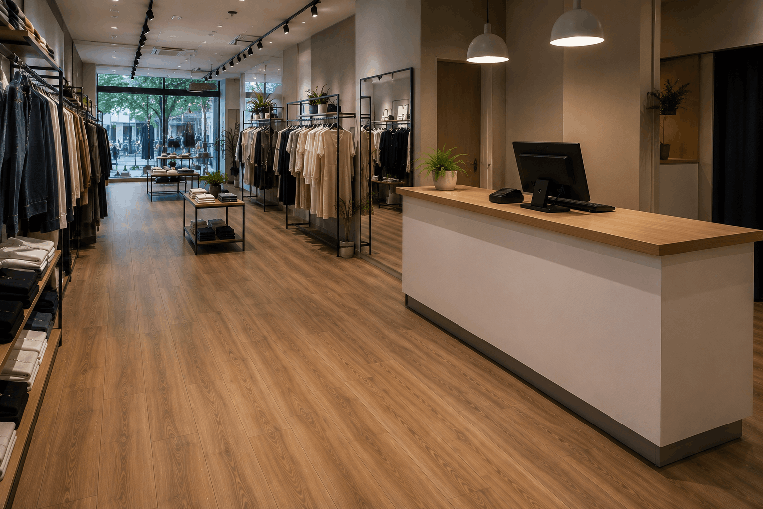 Retail Showroom Interior with Premium SPC Flooring gallery image